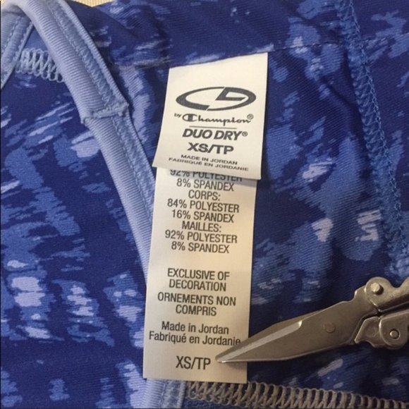 Champion duo dry reversible blue sports athletic yoga wire free bra NEW XS - Picture 7 of 8